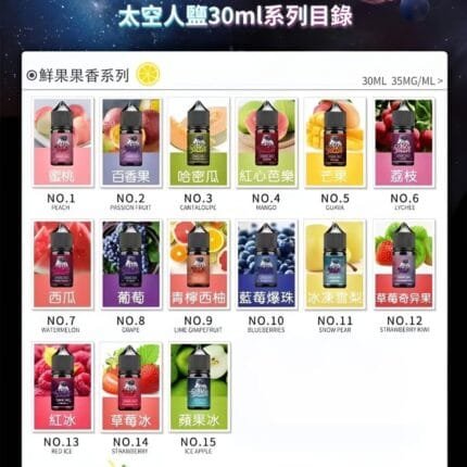 太空人煙油 SPACEMAN 丁鹽小煙油 30ml 35mg 台灣電子菸批發 推薦