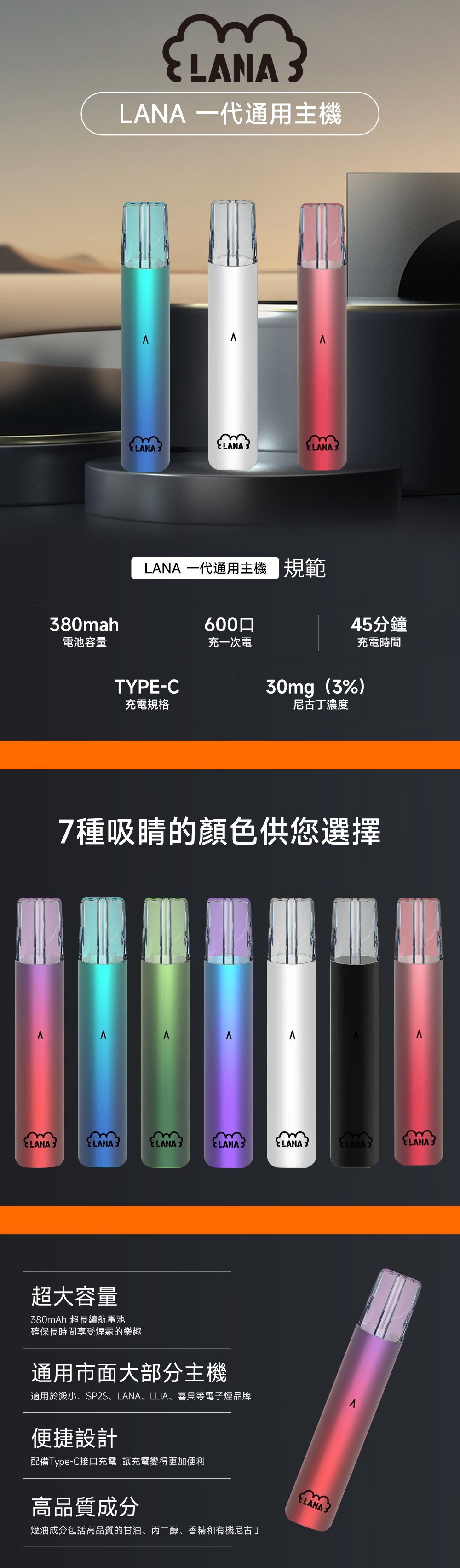 LANA拉娜主機一代 LANA一代通用主機 主視覺