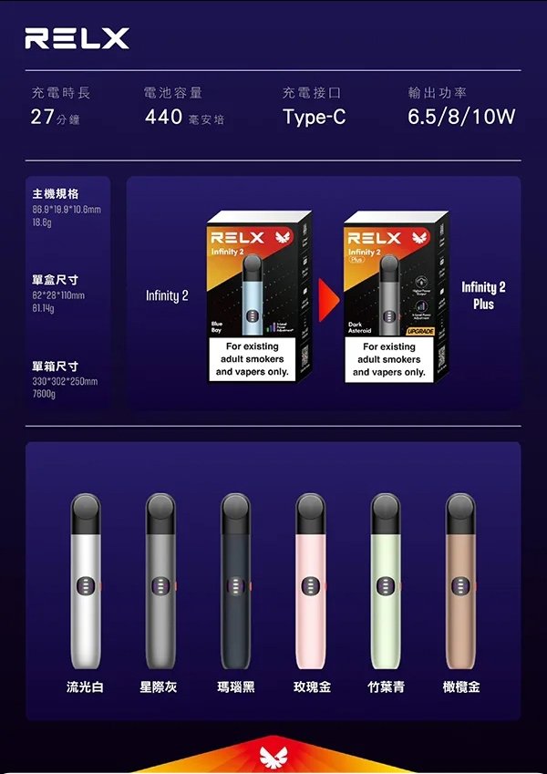 RELX悅刻主機六代2PLUS 旗艦電子菸主視覺