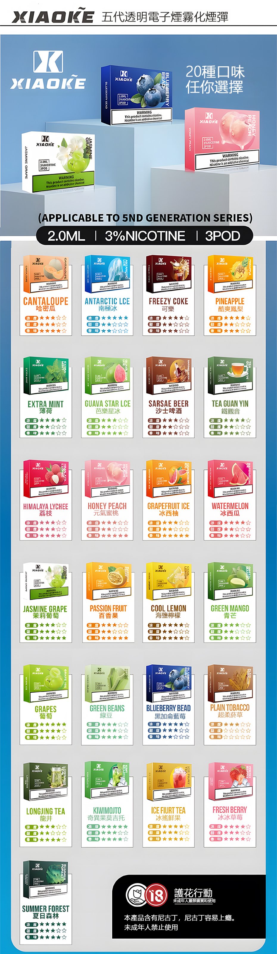 XIAOKE梟客五代煙彈 買五盒送五代主機 限時促銷活動主視覺圖